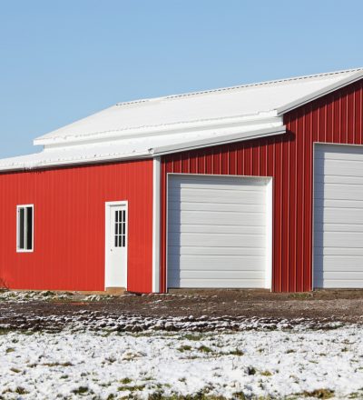 A fully repaired barn by Metal Building Repair Contractors in Rock Island IL