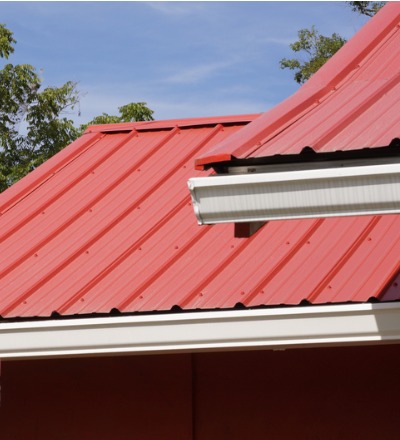 The roof of a metal building after Metal Building Repair in Bloomington IL